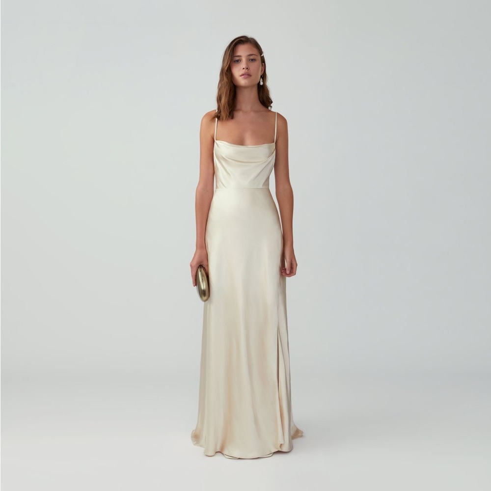 Strappy Draped Gown Fame and Partners Z12